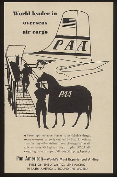 1950s A Pan American cargo ad.
